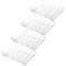 mDesign Plastic Adjustable/Expandable Drawer Storage Organizer, 4 Pack, Clear